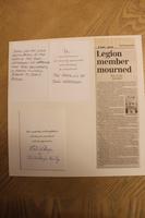 Thumbnail for A: Legion number mourned, Thank you card: Verkoeyen, sympathy card: Verkoeyen