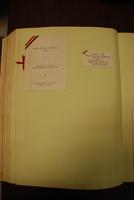 Thumbnail for Program for Class Reunion of Ontario College of Pharmacy (4pgs.) along with business card for event