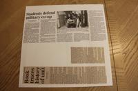 Thumbnail for A: Students defend military co-op, book traces history of unit