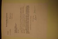 Thumbnail for Letter from the Royal Bank of Canada about Tilston to Schade