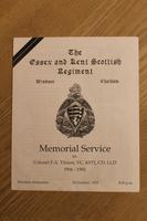 Thumbnail for D: Essex and Kent Scottish Memorial Service Tilston, 1992, unpictured ref: Wheeler Scrapbook 2