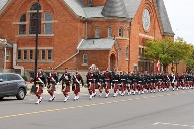 Regiment marching through Chatham